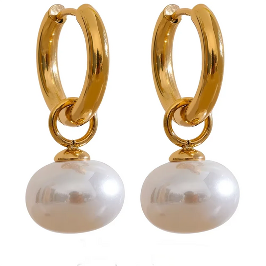 High Quality Imitation Pearl Pendant Alloy Gold Korean Earrings Ornaments Fashion Jewelry Women Gift