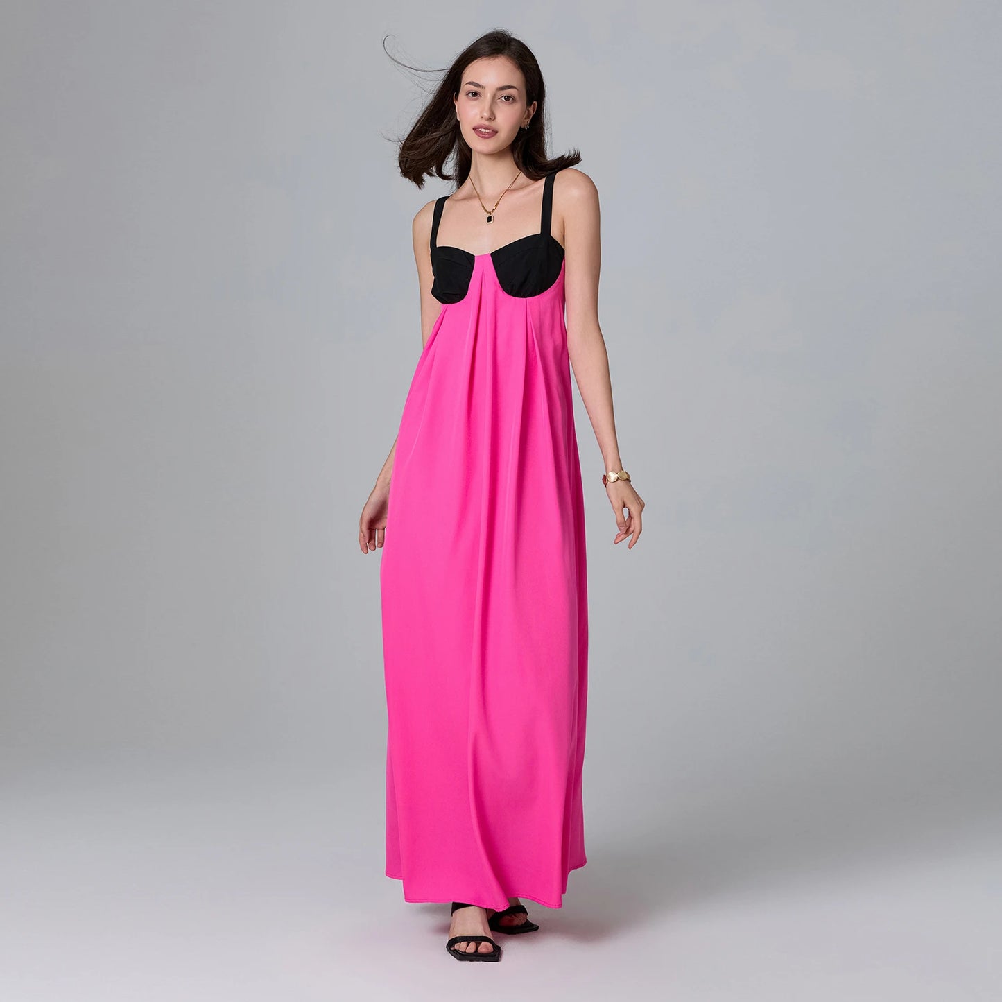 Puloru Night Clubbing Party Dresses Women Patchwork Backless Sleeveless Loose Fit Slips Long Dress Gown Evening Vestidos