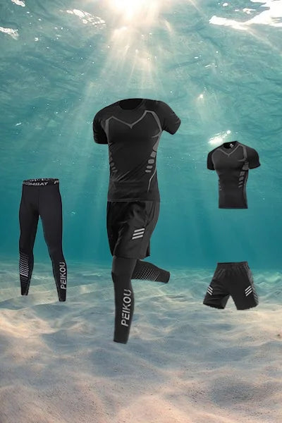 Men's swimsuit full body sun protection long sleeve short sleeve pants Boys swim shorts long pants swim top surf snorkeling beac