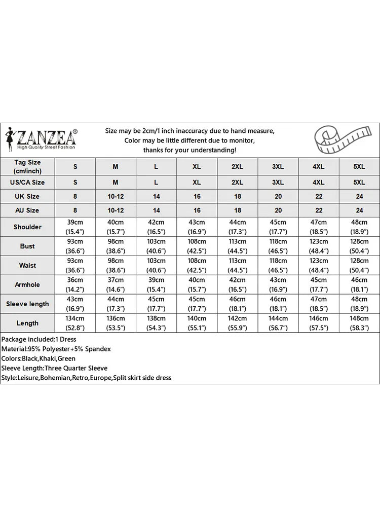 2025 ZANZEA Fashion Autumn Printed Dresses Women Maxi Long Dress Lapel Neck Long Sleeve Robe Casual Kaftan Vestidos Oversize