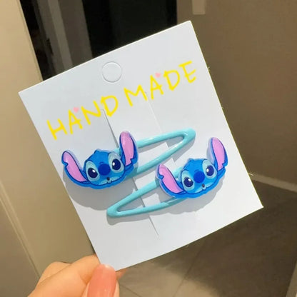 Lilo & Stitch Disney Girls Hair Clip Childrens Cartoon Hair Clip Cute Candy Colored Hair Accessory Girl Jewelry Birthday Gift
