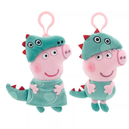 本物のペッパピッグジョージぬいぐるみおもちゃ高品質キーリングホット漫画動物キーチェーン人形ペンダント子供クリスマスギフト