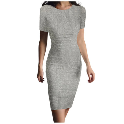 Summer Dress High Stretch Tank Robe Solid Short Sleeve Casual Slim Long Pencil Dress Women Sexy Maxi Dress Elegant Thin Vestido