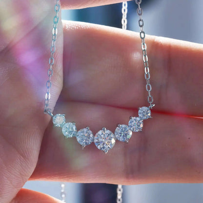 Real 1.7/2.8/5cttw Full D Color Moissanite Pendant Necklace For Women S925 Silver Lab Diamond Chain Necklaces Fine Jewelry Gift