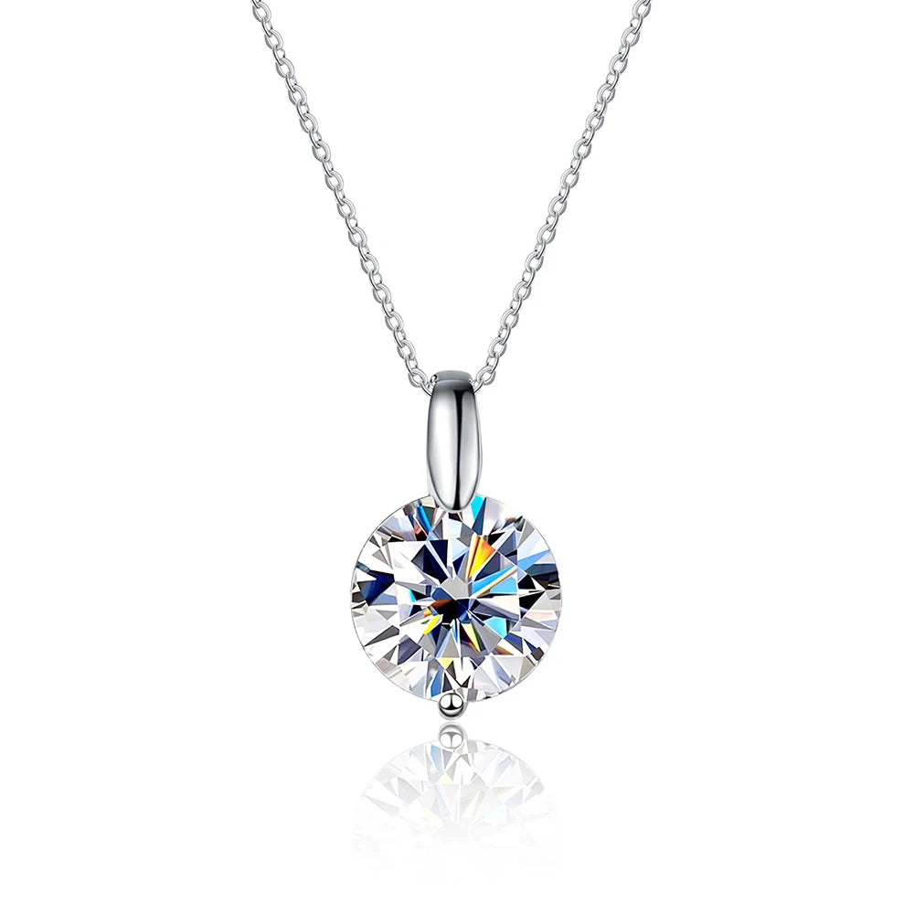 KNOBSPIN D VVS1 モアサナイト ネックレス ダイヤモンド ペンダント 1-3ct GRA認定 s925 スターリングシルバー 18k ネックレス レディース かわいいギフト