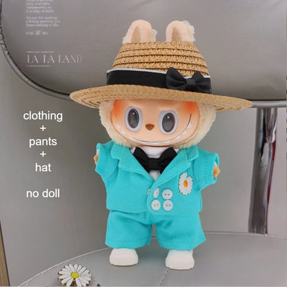 Labubuドール服 15-17cmドール用衣装セット GD同スタイル DIYアクセサリー 服 おもちゃ ギフト 女の子 キッズ 友達用 ロパ