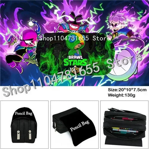 Anime Figures 3Pcs Backpack Set Kawaii Schoolbag Cartoon Mochila Anime Large Capacity 16 inch Bags Birthday Gifts