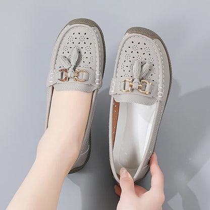 2025 New Loafers Women Summer Fashion Round Toe Nurse Shoes Soft Sole Non-slip Flat Shoes Breathable Casual Sports Women's Shoes