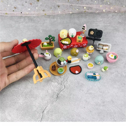 Sumikko Gurashi Sweet Shop Blind Box Toys Mini Figures Scene Shirokuma Penguin Tonkatsu Neko Tokage Doll Toys Kids Gifts