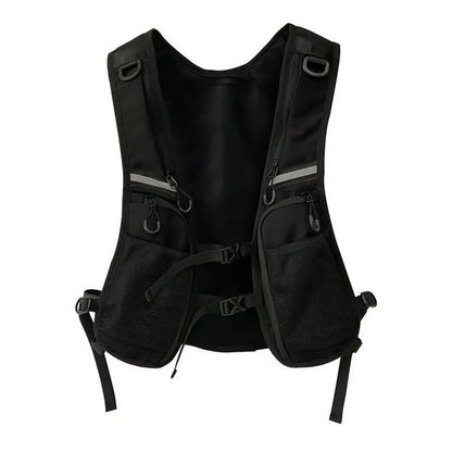 Multi-pocket Chest Bag European American Style Men Chest Bag Reflective Strip Street Culture Inspired Bag Men Safety Vest