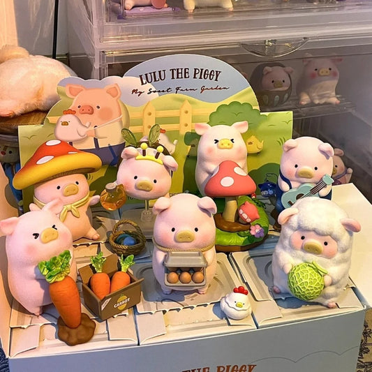 Lulu Pig Farm Series Blind Box Anime Figurine Canned Piggy Surprise Gifts Toys Table Top Decorated Model Holiday Surprise Gifts