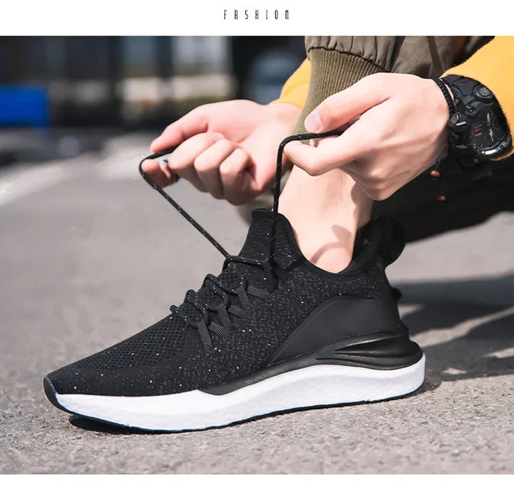 Sneakers for Men 2025 New Flying Woven Men's Casual Shoes Korean Style Trendy Fashion Sports Shoes Men Sneakers