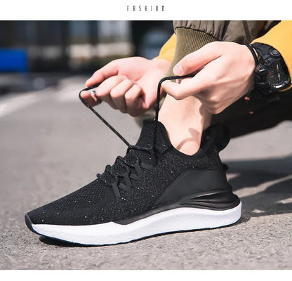 Sneakers for Men 2025 New Flying Woven Men's Casual Shoes Korean Style Trendy Fashion Sports Shoes Men Sneakers