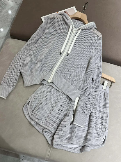 Elegance Women's Two Pieces Set 2024 Short Sets for Women 2 Pieces Restore Ancient Ways Formal Suit Woman Luxury New Matching