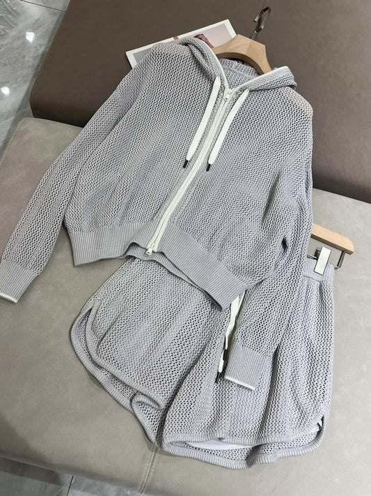 Elegance Women's Two Pieces Set 2024 Short Sets for Women 2 Pieces Restore Ancient Ways Formal Suit Woman Luxury New Matching