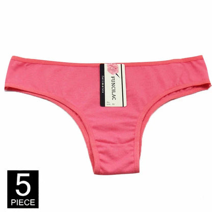 Women Underwear Cotton Sexy Everyday Ladies Girls Panties Plus Size Briefs Intimates Lingerie Knickers 5 Pcs/set