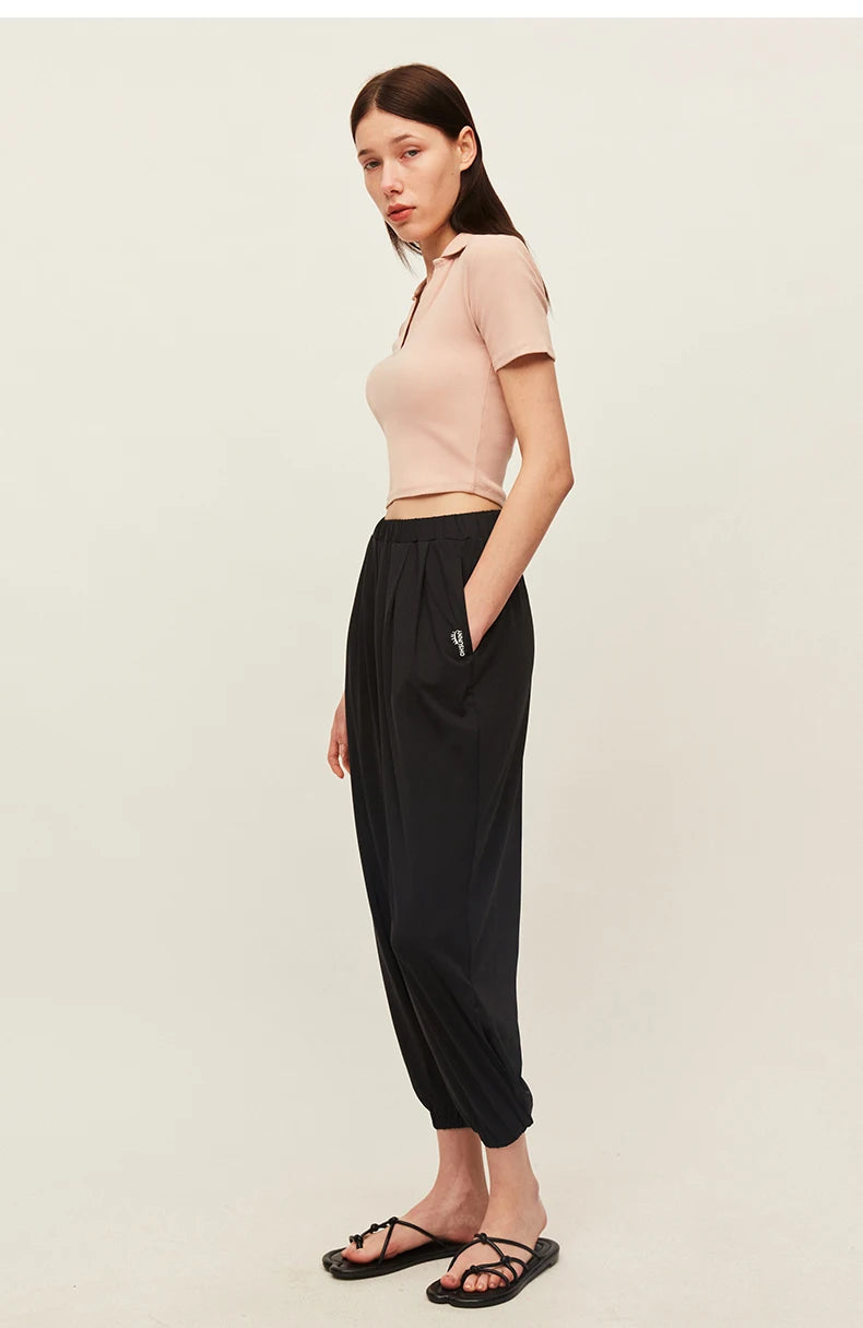 OhSunny レディース ワイドレッグパンツ 日焼け防止 UVカット UPF50+ オーバーサイズ カジュアル トラウザーズ ストリートウェア ルーズストレート フルパンツ 新作