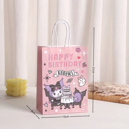 Cinnamoroll Paper Gift Bags Birthday Decor Kuromi Candy Bag Hello Kitty Biscuit Package boys Girls Favors Gifts Party Supplies