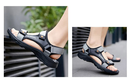 Men Sandals Summer Leisure Beach Holiday Sandals Men Shoes 2023 New Outdoor Sneakers Male Retro Comfortable Casual Sandals Men
