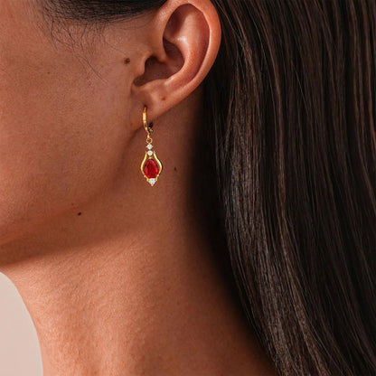 UILZ Stunning Multicolor Zircon Teardrop Earrings For Women - Fine Jewelry For Any Occasion Hoop Earring Women's Party Jewelry