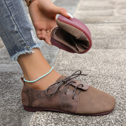 Woman Flats Shoes Loafers Fashion Casual Sports Sneakers Trend Brand Women's Fashion Dress Shoes New Lace Up Femme Zapatos
