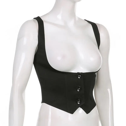 Solid Color Outer Waistband Vest Women's Cross-border Sleeveless Slim-fit New Fashion Top Women