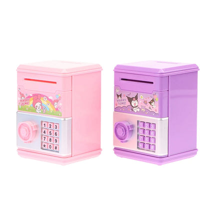 1 PCS Sanrio Anime Kawaii Kuromi My Melody Cinnamoroll Safe Shape Children's Piggy Bank Girl Heart Cute Toy Birthday Gift