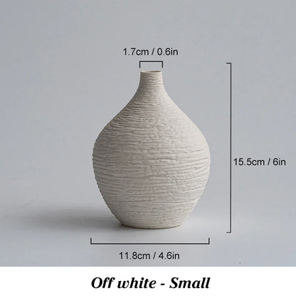 白い陶器の花瓶 家庭用装飾 北欧風 高級 細口 植木鉢 リビングルーム インテリア オフィス デスクトップ 装飾 ギフト