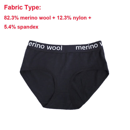 Women's 100% Merino Wool Bikini Brief Merino Underwear Lightweight Briefs Women Sports Active Panties Soft Breathable Anti-Odor