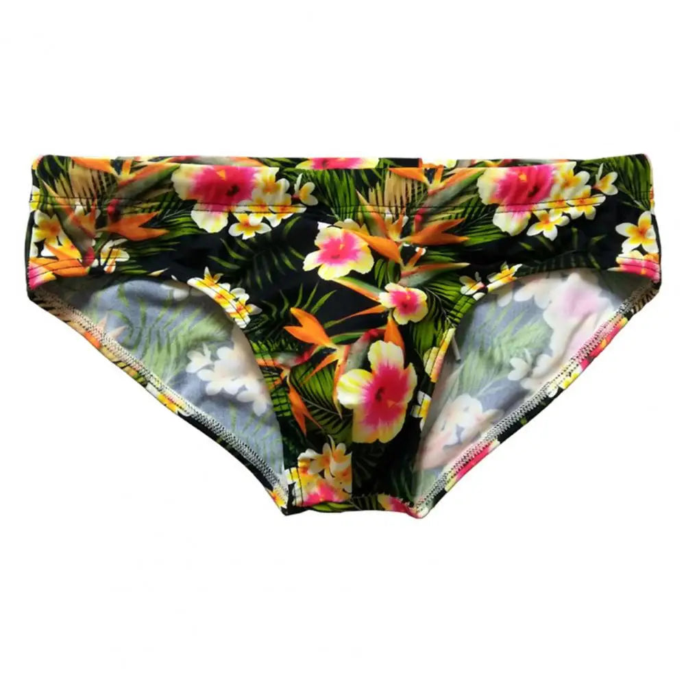 Sexy Floral Print Swimwear Men Beach Shorts Board Surfing Shorts Swimming Trunks Push Up Pad Men Swimsuits Sunga Bathing Suits