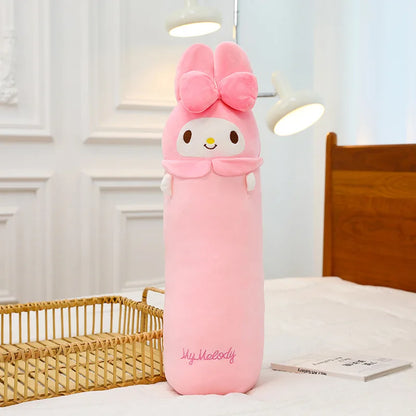 100cm Sanrio Hello Kitty Melody Kuromi Long Pillow Plush Toys Kawaii Soft Stuffed Doll Cushion Cartoon Kids Girls Sleeping Gifts