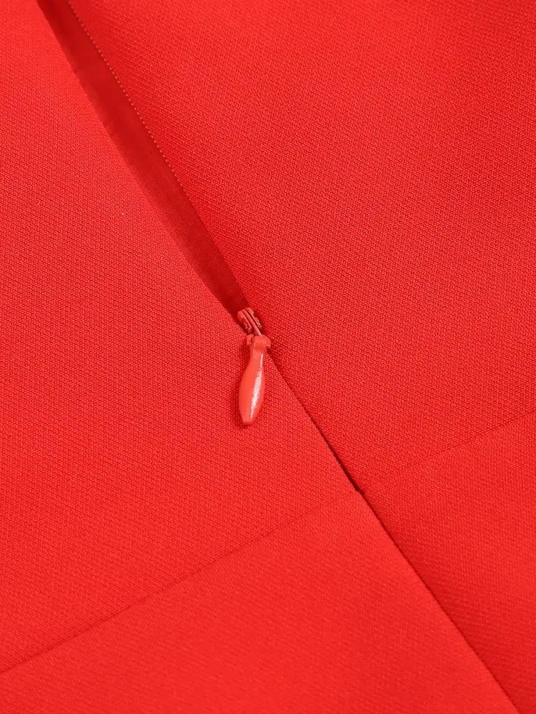 Red Brithday Dresses for Women Elegant prom Gown Sexy Strapless 3d Big Flower Evening Dress 2025 Summer Fashion Party Outfits