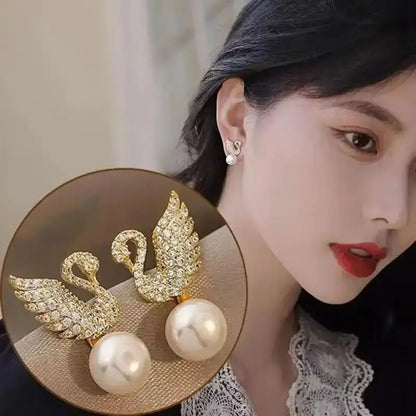 925 Silver Needle Korean Fashion Big Crystal Heart Earrings For Women Jewelry 2025 Trending New Luxury Women's Zircon Earrings