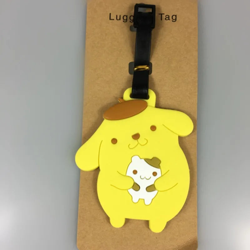 サンリオ クローミ マイメロディ 旅行用アクセサリータグ シリカゲル製 スーツケースID住所ホルダー 荷物タグ 携帯用ラベル