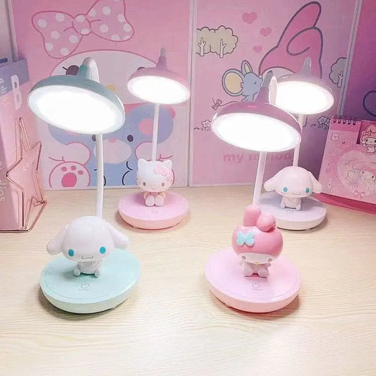 Kawaii Sanrio Cinnamoroll My Melody Hello Kitty Cartoon LED Desktop Bedside Desk Lamp Night Light Ornaments Daily Necessities