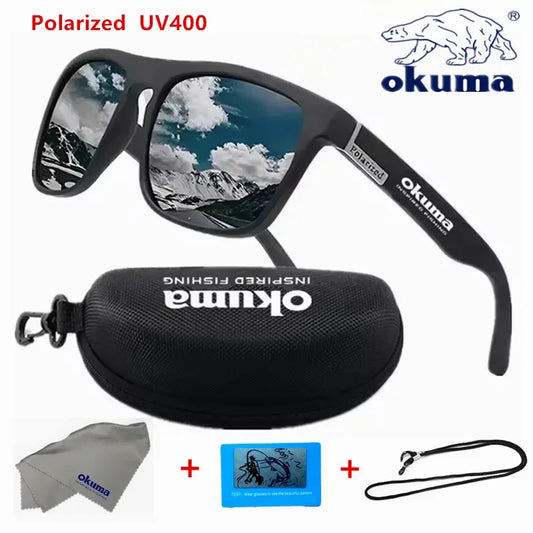 Okuma 偏光サングラス UV400 男女兼用 アウトドア 狩猟 釣り 運転 自転車 サングラス オプションボックス
