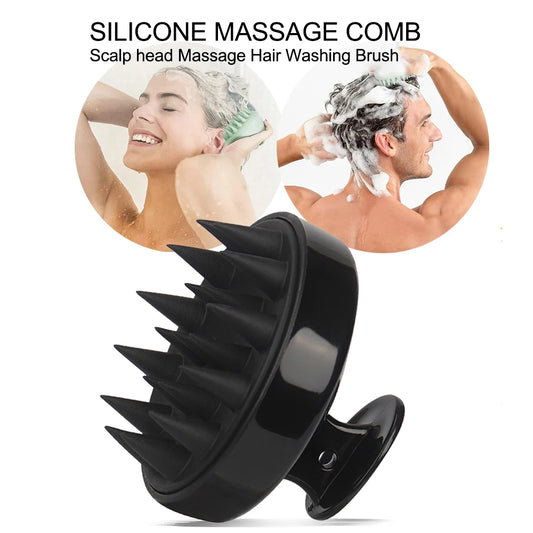 シリコンヘッド頭皮マッサージコームヘアウォッシングブラシソフトスカルプマッサージャー育毛シャンプーブラシシャワーコームヘアケア