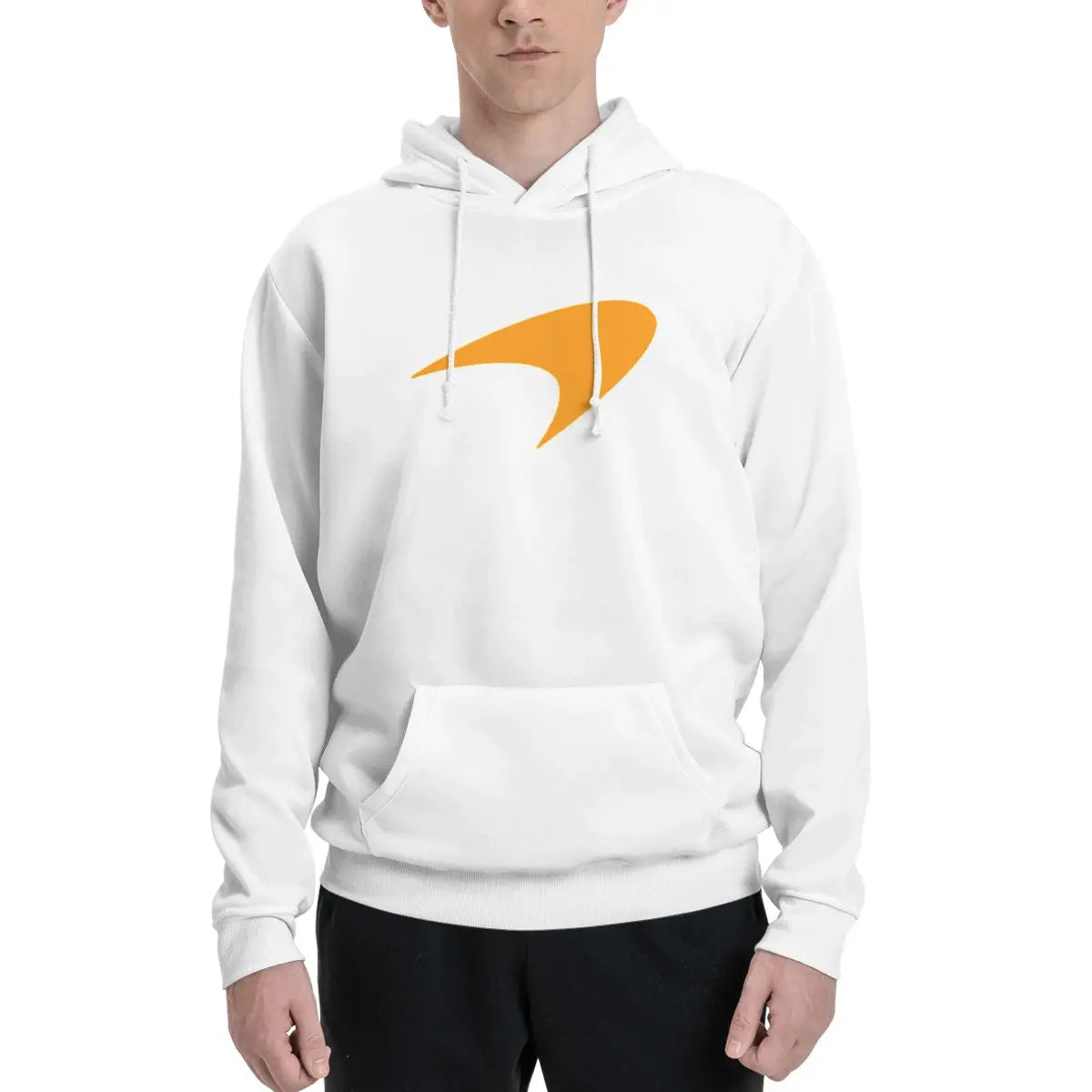 M-McLarens Papaya Logo Hoodies Men Women Casual Pullover Sweatshirts Fashion Long Sleeve Hooded Autumn Winter