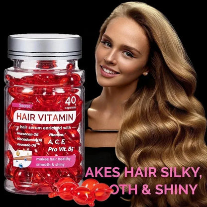 モロッコ アガム ビタミンオイル ヘアケアエッセンス ダメージ 栄養 修復 枝毛改善 トリートメント製品 40カプセル