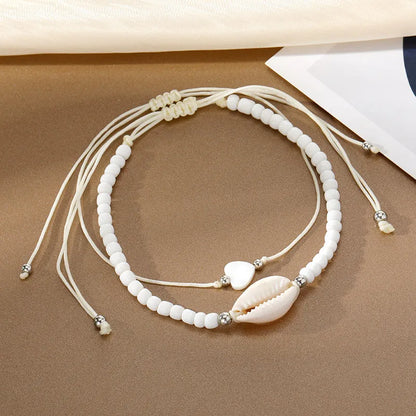 Bohemia Natural Shell Anklets for Women Foot Jewelry Summer Beach Barefoot Bracelet Ankle on Leg Chian Ankle Strap Accessories