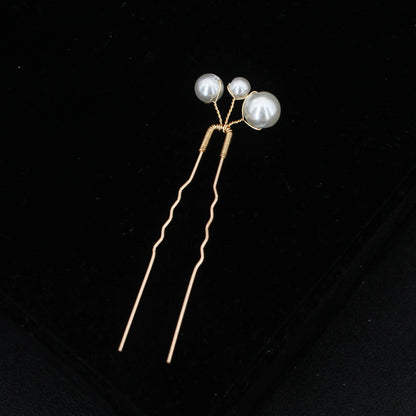 Bridal Wedding Hair Accessories Rhinestone Hair Pins Forks for Women Pearl Hairpins Bride Headpiece Party Jewelry Gift Dropship