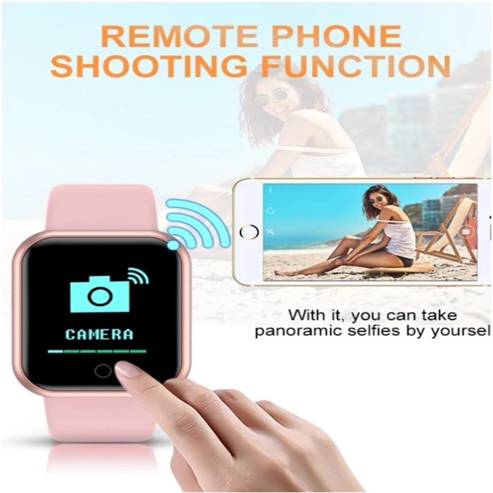 女性・男性向けスマートウォッチ 腕時計 Bluetooth接続 音楽再生 フィットネス スポーツブレスレット 睡眠モニター デジタルウォッチ