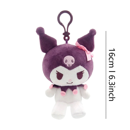 Sanrio Hello Kitty Kuromi Melody Stuffed Toys Pendant Cute Plush Toys Kawaii Keyring Anime Keychain Birthday Gift Party Treats