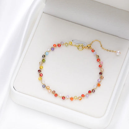 3MM Natural Stone Tourmaline Bracelet For Women  on Hand Jewelry Party Wedding Luxury Gift  AmethystSet Handmade New In