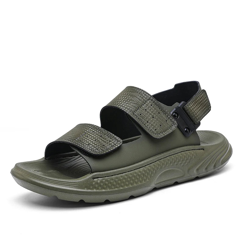 Sandals for men summer style soft sole casual wear-resistant anti slip black sandals for outdoor wear water wading beach shoes