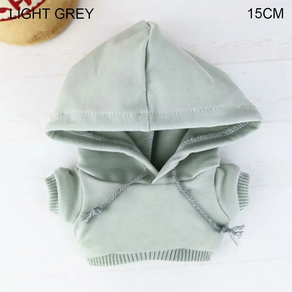 10/15cm/20cm コットンドール用ハンドメイドファッション服パーカー、1/12 BJDドール用スウェットシャツ衣装、1/11 1/12 OB11用トップス