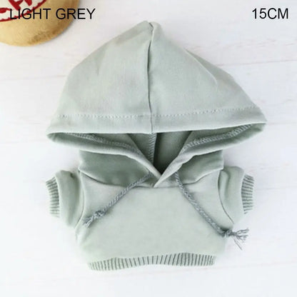 10/15cm/20cm コットンドール用ハンドメイドファッション服パーカー、1/12 BJDドール用スウェットシャツ衣装、1/11 1/12 OB11用トップス