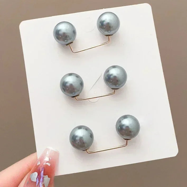 1/12Pcs Pearl Non-slip Safety Pins Dress Brooch Decoration Dress Waist Fastening Pins Collar Adjustment Scarf Buckle Jewelry