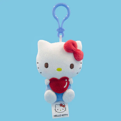 Sanrio Hello Kitty Plush Small Charms My Melody Plushies Kuromi Bag Charm Cinnamoroll Pendant Pompom Purin Doll Pachacco Kid Toy