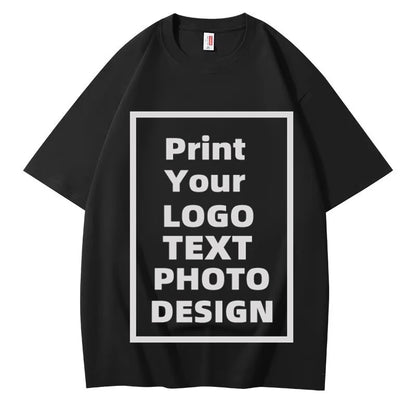 オーダーメイドのカスタムテキストネームTシャツ、独自のメッセージを追加 メンズコットンTシャツ、パーソナライズTシャツ、デザインをプリント メンズTシャツ トップス